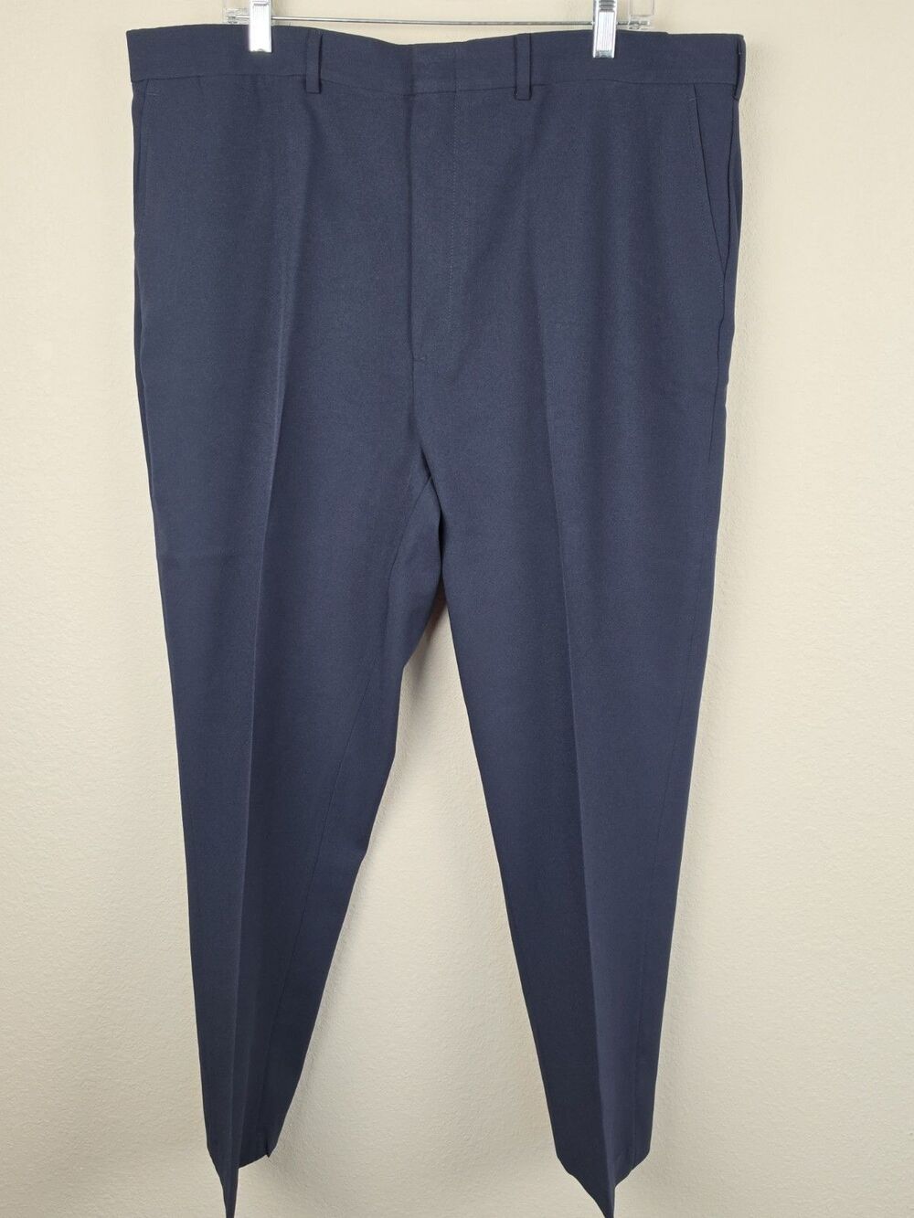 David Taylor Flexslax II Pants Men 42x29 Navy Blue Comfort Stretch Polyester